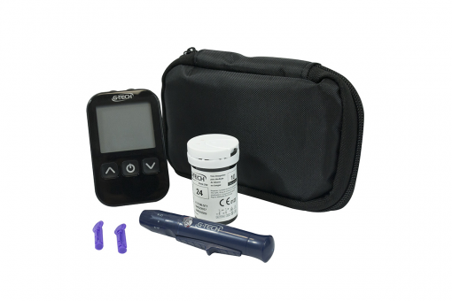 KIT MEDIDOR GLICOSE GTECH COM 10TIRAS CANETA E LANCETA LITE - Código 732-1-1