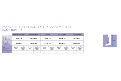 MEIA PANTURRILHA 282 ALGODAO SUPER FIBRAS SIGVARIS 20-30