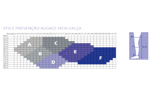 MEIA PANTURRILHA AUDACE FEM 15-20 SIGVARIS P M G