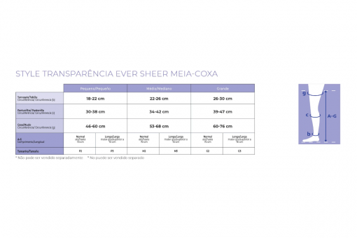 MEIA COXA EVER SHEER FEM 20 30 SIGVARIS P M G