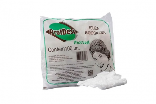 TOUCA DESCARTAVEL BRANCA C/ 100 UN - Código 1054-1-1