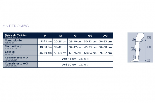MEIA COXA ANTI TROMBO SIGVARIS